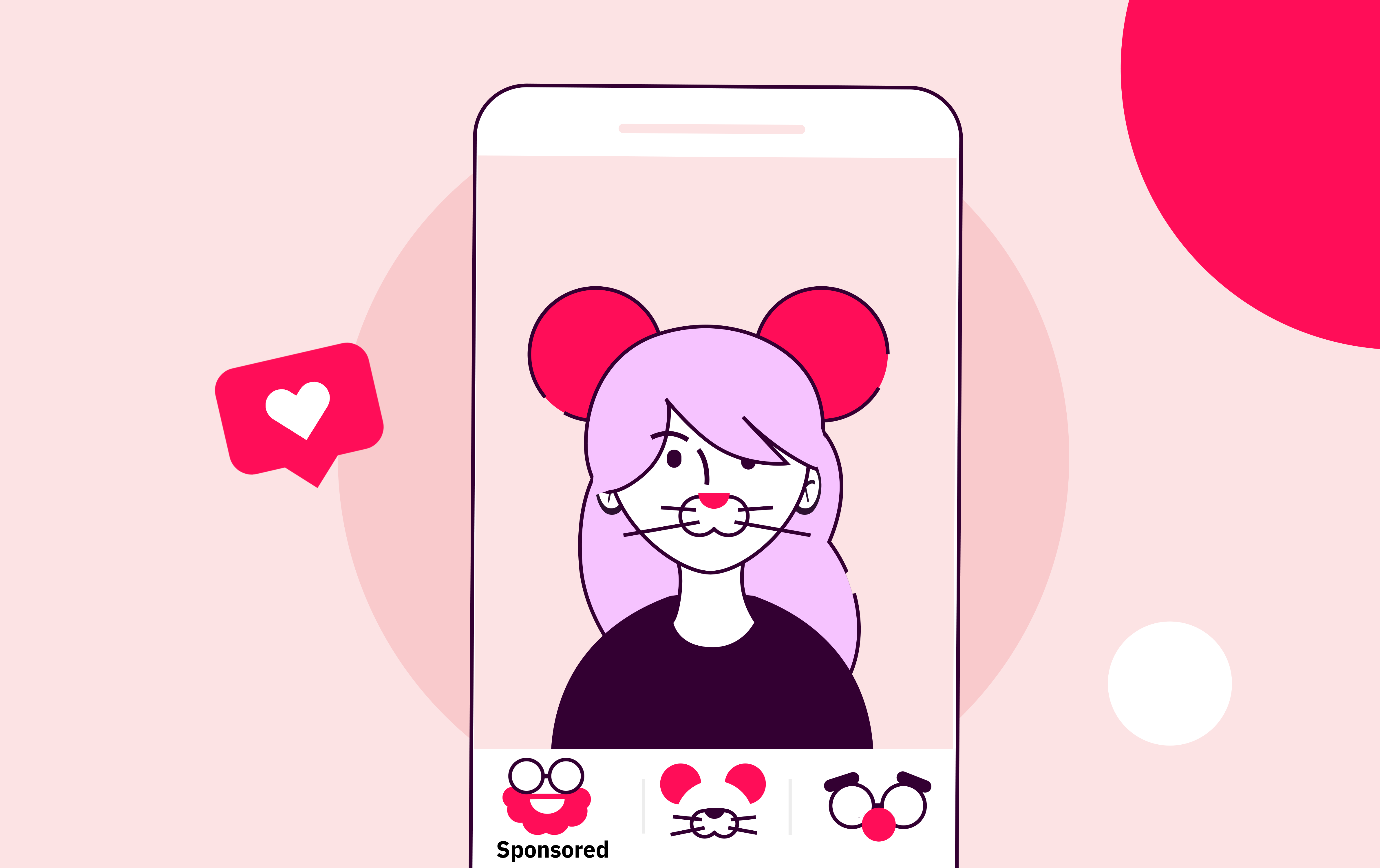 Social Networks Filters and Stickers Native Ads